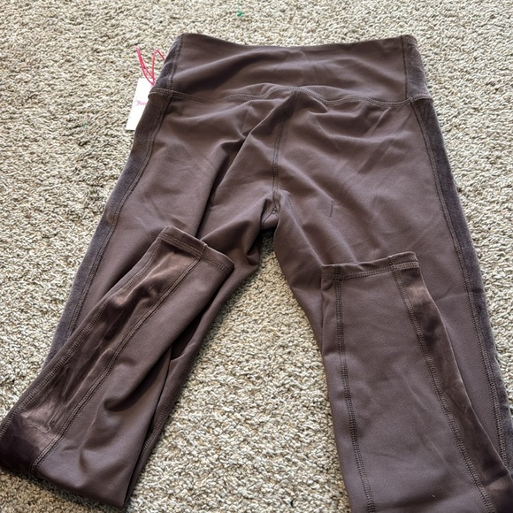 Juicy Couture Sport Women's Stretch brown Velour Side Panel Legging, NWT medium - Picture 6 of 6